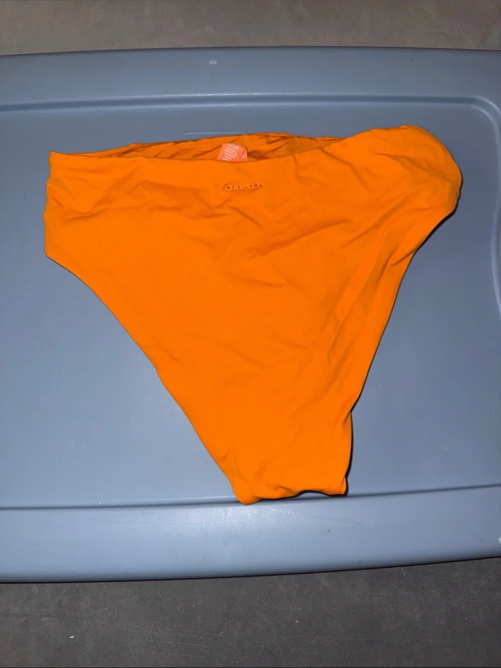 Skims Signature Swim Mid Waist Bottom Tangerine XS